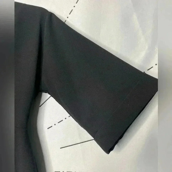 ASOS DESIGN Black Kimono Wide Sleeve Fitted Mini Dress - Picture 3 of 5